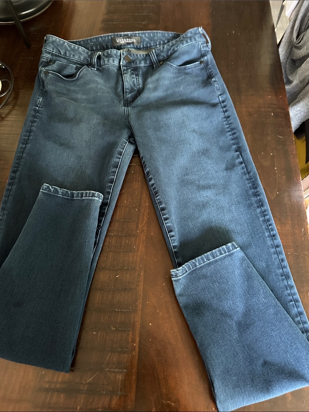 Liverpool Women's Straight Leg Jeans in Deep Indigo